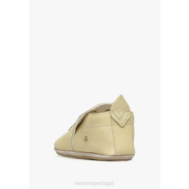 bebê Naturino amarelo myjy sapatos de berço de couro HTF817
