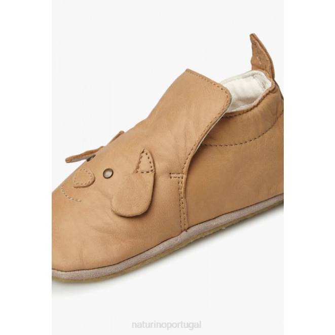 bebê Naturino avelã dlin sapato de berço com patch de cachorro HTF89