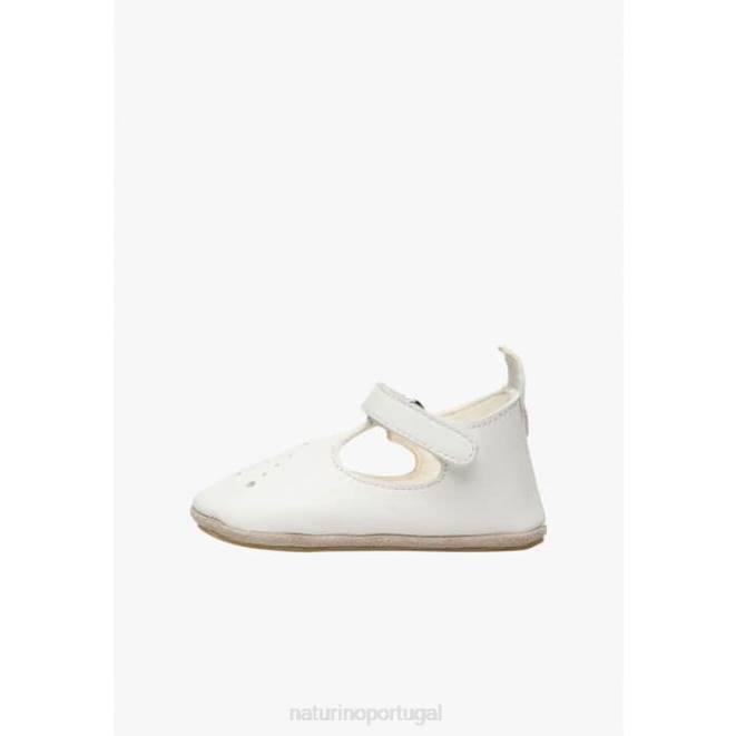 bebê Naturino branco mup sapatos de berço semi-aberto HTF814