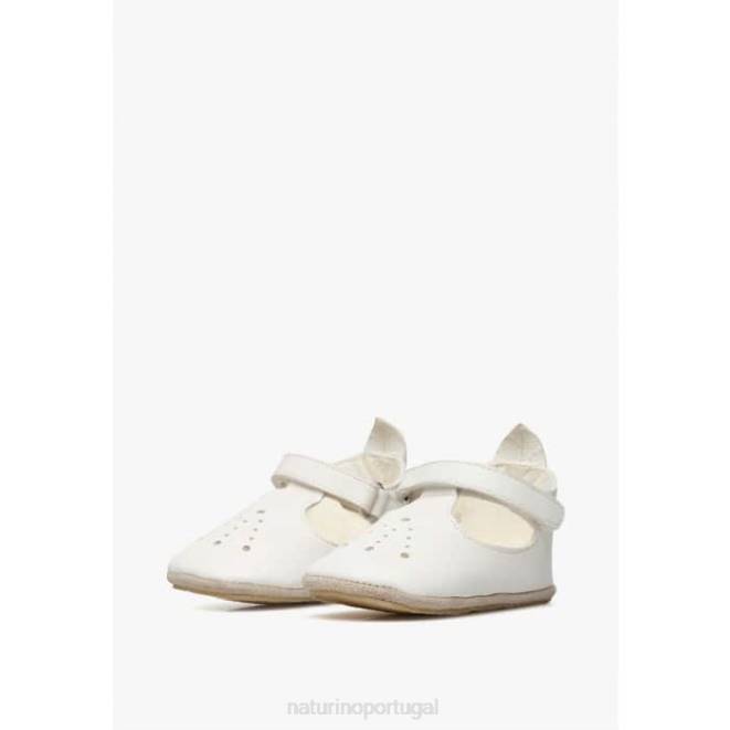 bebê Naturino branco mup sapatos de berço semi-aberto HTF814