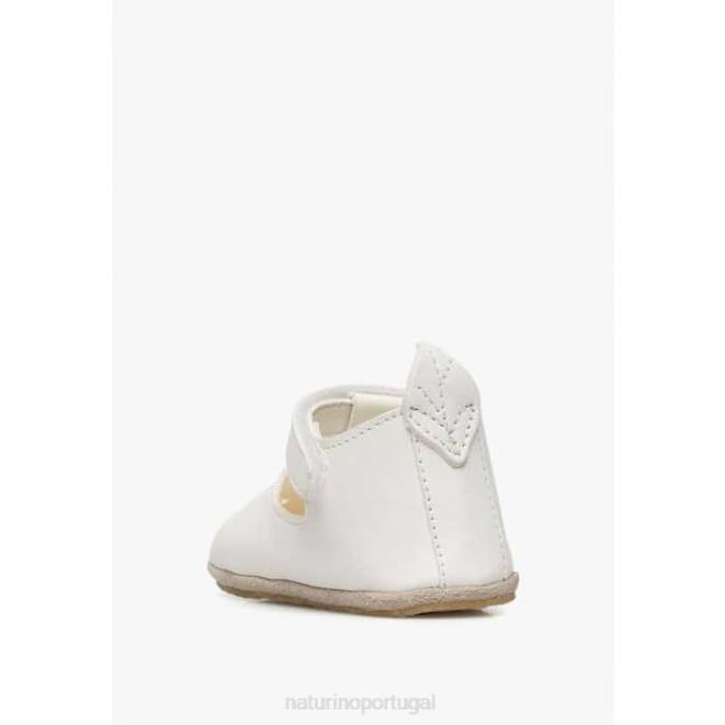 bebê Naturino branco mup sapatos de berço semi-aberto HTF814