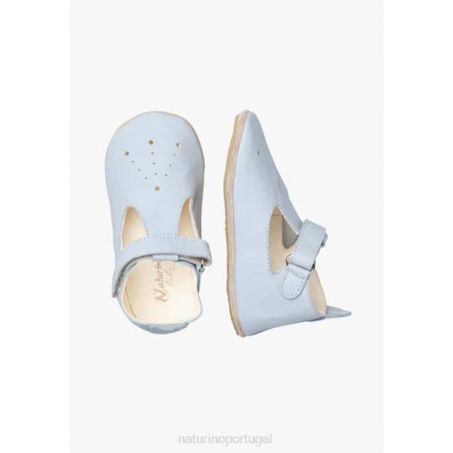 bebê Naturino céu azul mup sapatos de berço semi-aberto HTF812