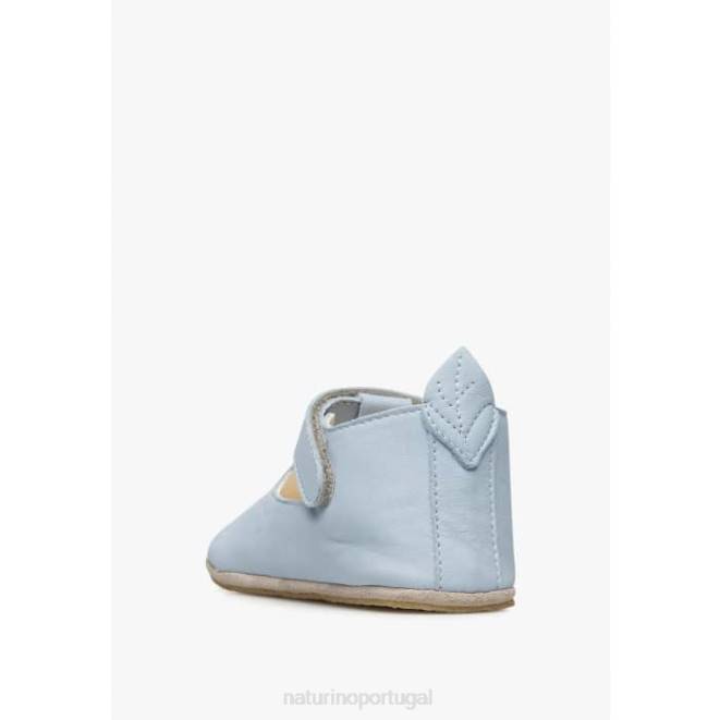 bebê Naturino céu azul mup sapatos de berço semi-aberto HTF812