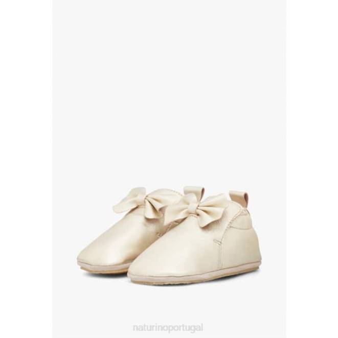 bebê Naturino platina conspirar sapatinhos de berço com laço HTF811