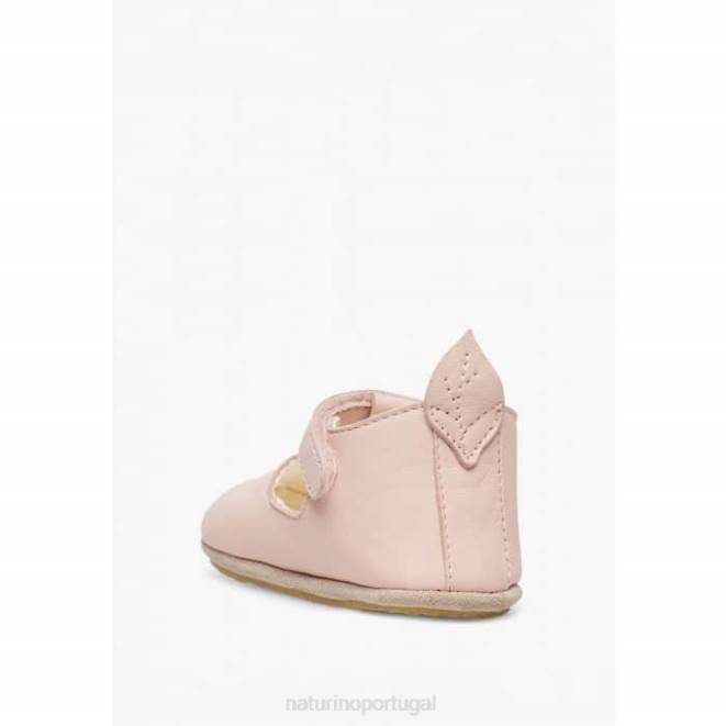 bebê Naturino rosa mup sapatos de berço semi-aberto HTF813