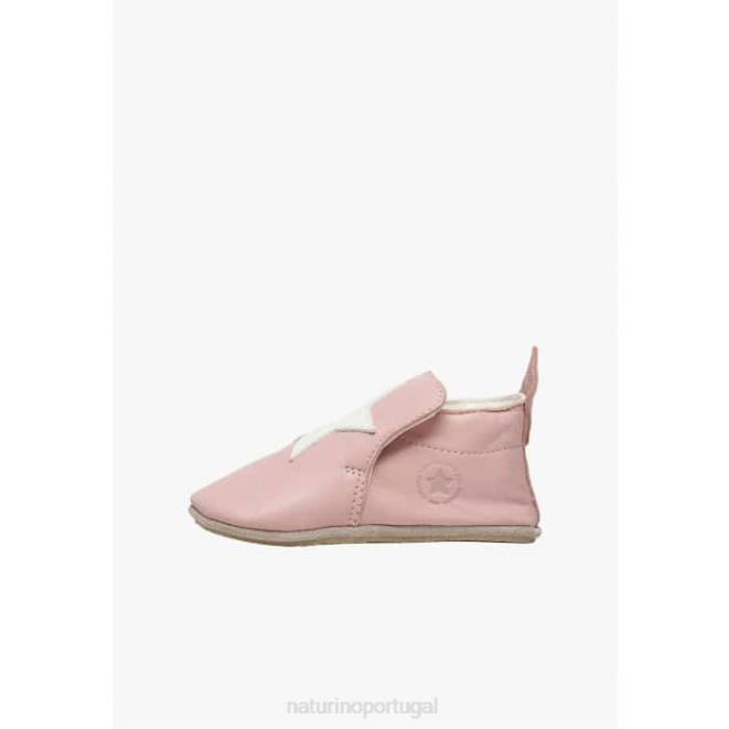 bebê Naturino rosa myjy sapatos de berço de couro HTF816