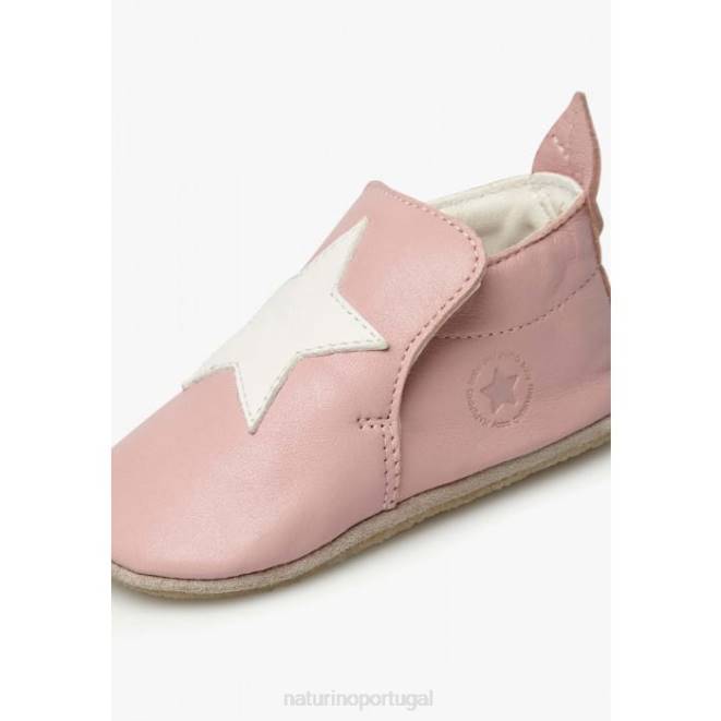 bebê Naturino rosa myjy sapatos de berço de couro HTF816