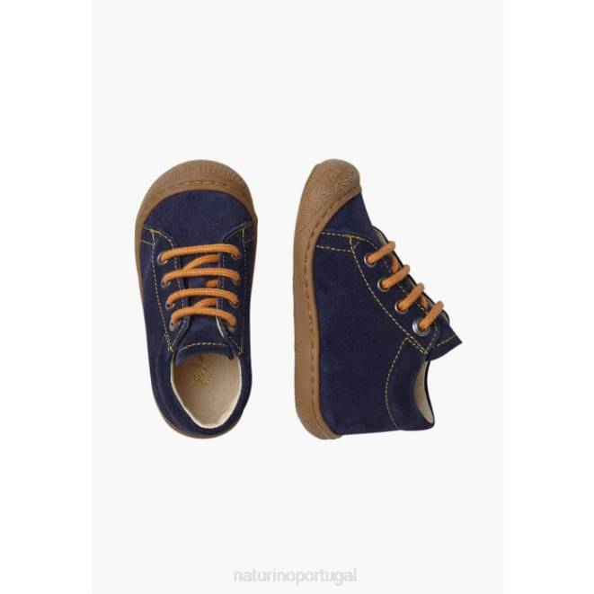 crianças Naturino abóbora-marinha casulo sapatos de primeiros passos de camurça HTF8257