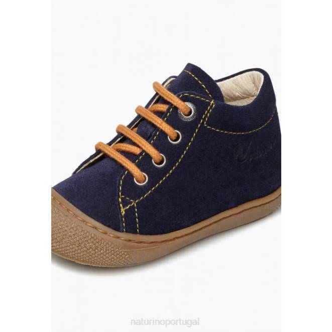 crianças Naturino abóbora-marinha casulo sapatos de primeiros passos de camurça HTF8257
