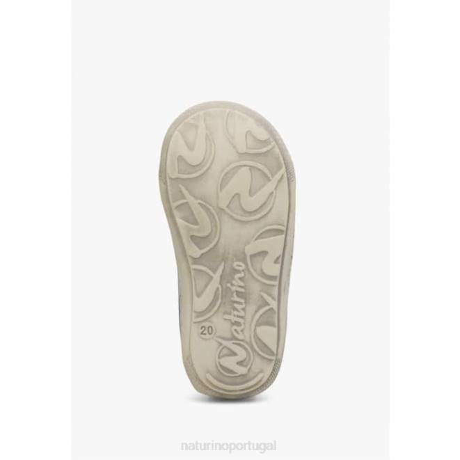 crianças Naturino azul casulo sapatos de primeiros passos de lona HTF8285