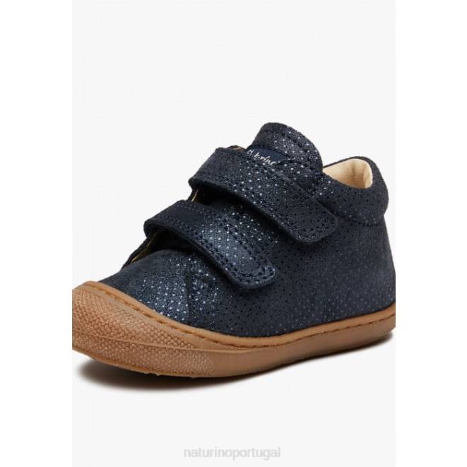 crianças Naturino azul casulo vl sapatos de primeira etapa de camurça brilhante HTF8260