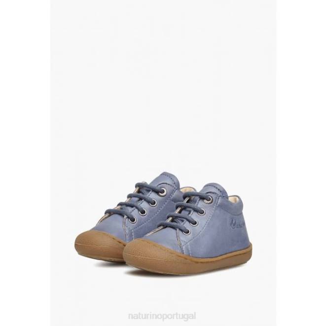 crianças Naturino azul escuro casulo sapatos infantis de couro napa HTF8263