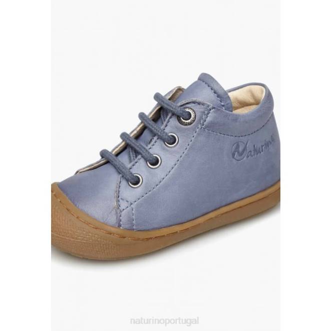 crianças Naturino azul escuro casulo sapatos infantis de couro napa HTF8263