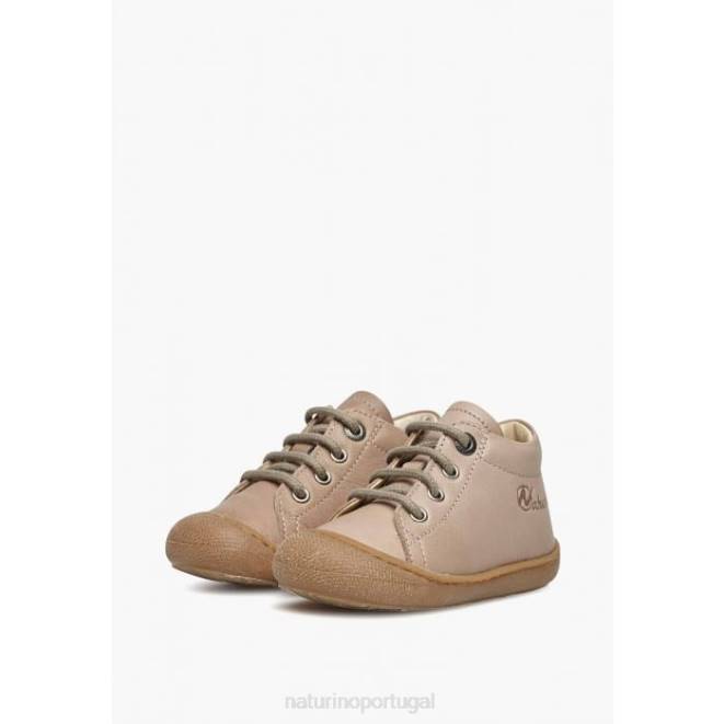 crianças Naturino bege casulo sapatos infantis de couro napa HTF8278