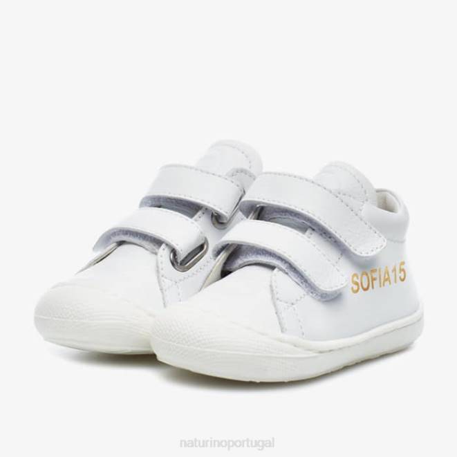crianças Naturino branco gêmeos bebê vl sapatos primeiros passos HTF8600