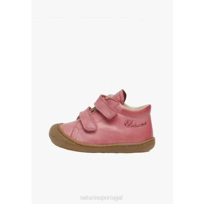 crianças Naturino rosa casulo vl sapatos primeiros passos em couro napa HTF8266