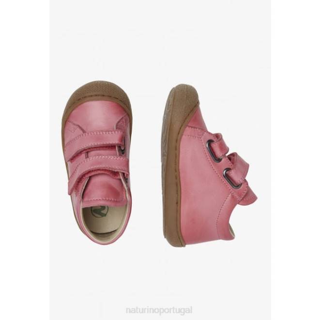 crianças Naturino rosa casulo vl sapatos primeiros passos em couro napa HTF8266