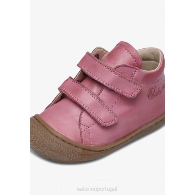 crianças Naturino rosa casulo vl sapatos primeiros passos em couro napa HTF8266