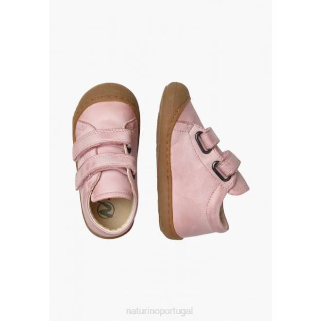 crianças Naturino rosa doce casulo vl sapatos primeiros passos em couro napa HTF8269