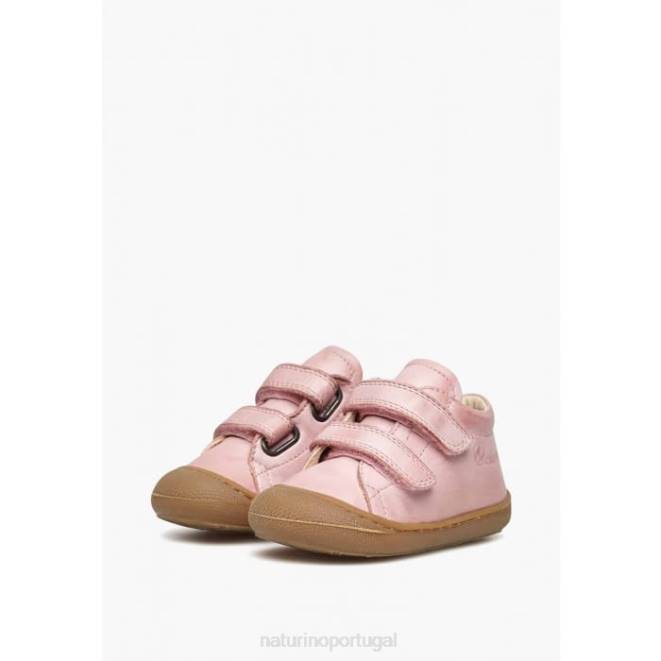 crianças Naturino rosa doce casulo vl sapatos primeiros passos em couro napa HTF8269