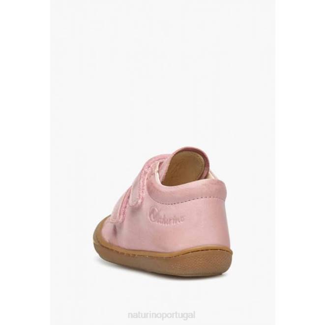 crianças Naturino rosa doce casulo vl sapatos primeiros passos em couro napa HTF8269