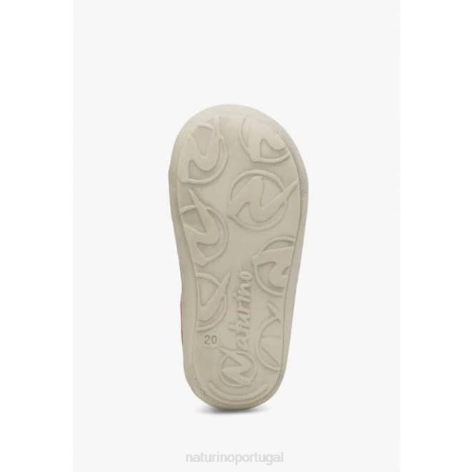 crianças Naturino vermelho casulo sapatos de primeiros passos de lona HTF8337