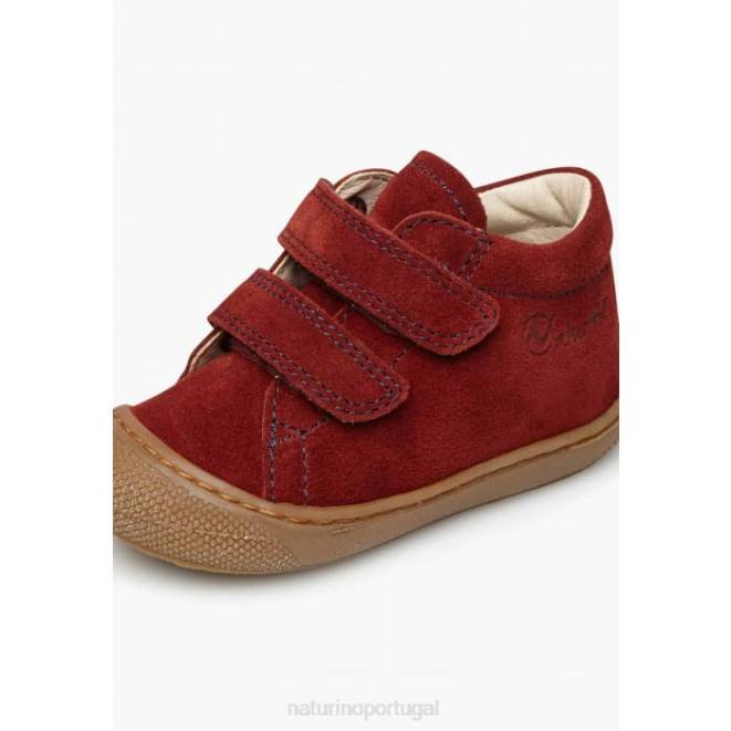 crianças Naturino vermelho casulo vl sapatos de primeiros passos de camurça HTF8259