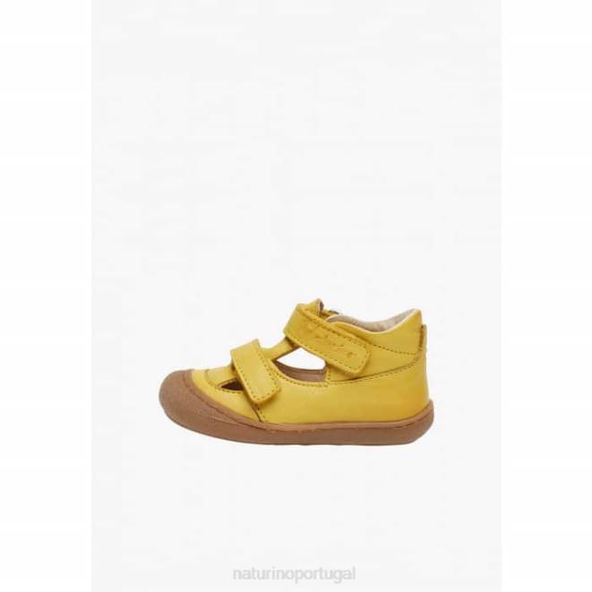 crianças Naturino amarelo inchado sandálias semi-fechadas HTF8581