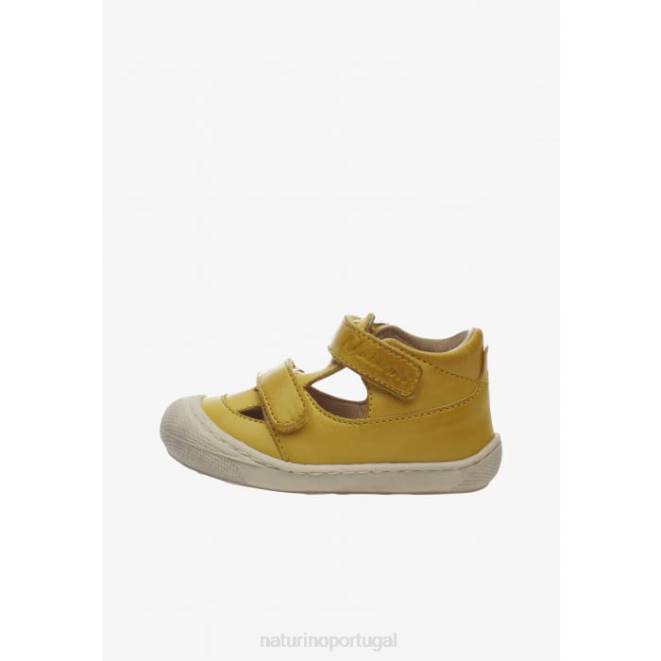 crianças Naturino amarelo inchado sandálias semi-fechadas HTF8589