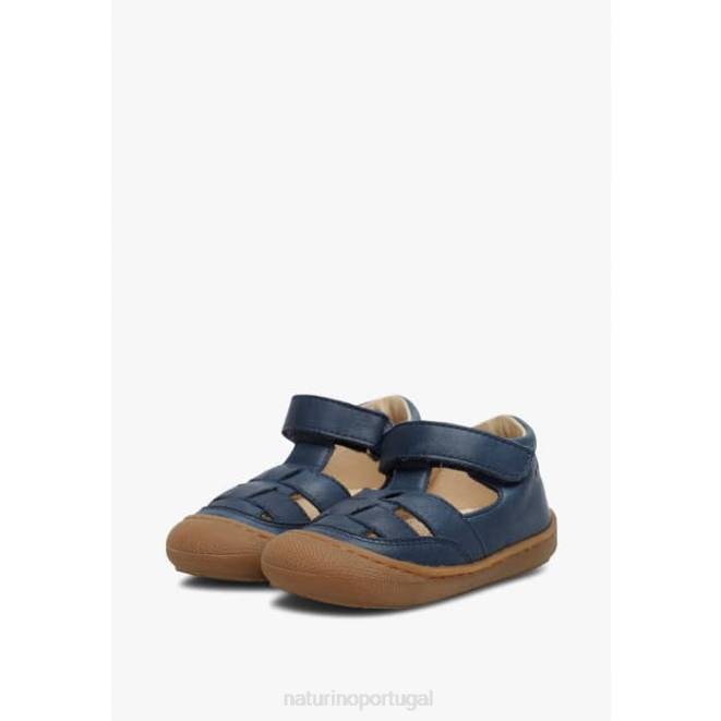 crianças Naturino azul chumaço sandálias de primeiro passo HTF8562