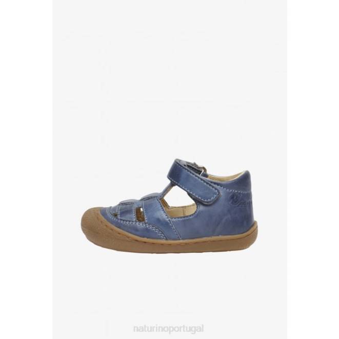 crianças Naturino azul claro chumaço sandálias de primeiro passo HTF8563