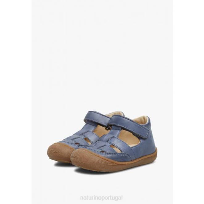 crianças Naturino azul claro chumaço sandálias de primeiro passo HTF8563