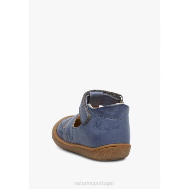crianças Naturino azul claro chumaço sandálias de primeiro passo HTF8563