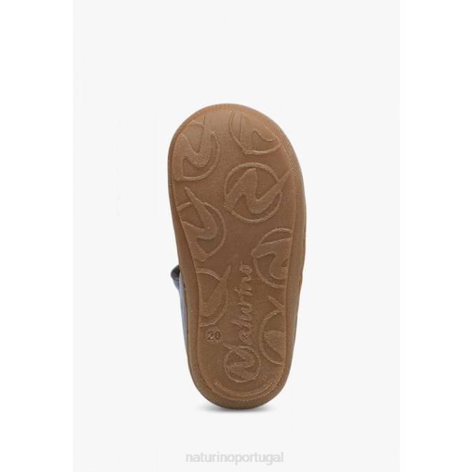 crianças Naturino azul claro chumaço sandálias de primeiro passo HTF8563