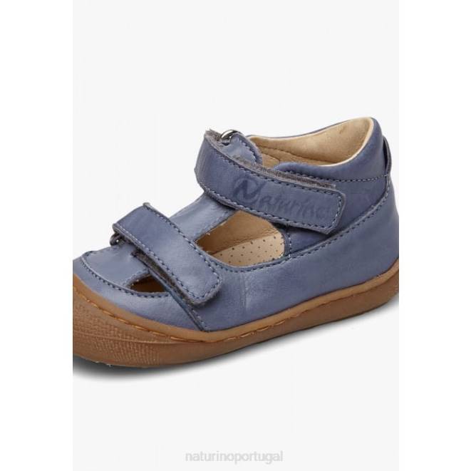 crianças Naturino azul claro inchado sandália semi fechada HTF8577