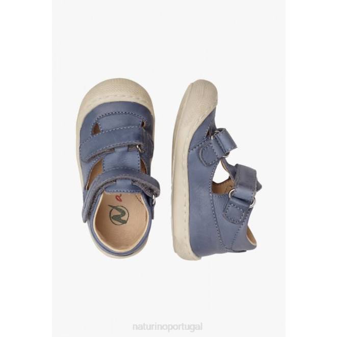 crianças Naturino azul claro inchado sandálias semi-fechadas HTF8587