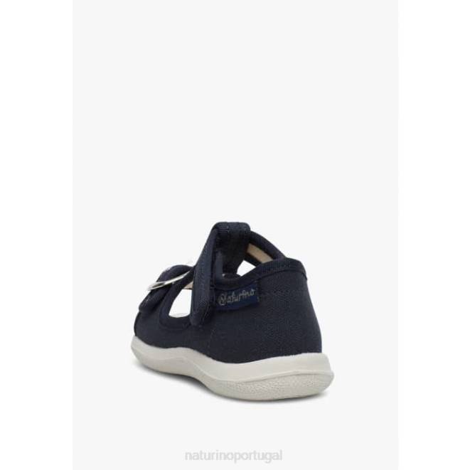 crianças Naturino azul paros sandálias abertas em tecido HTF8270