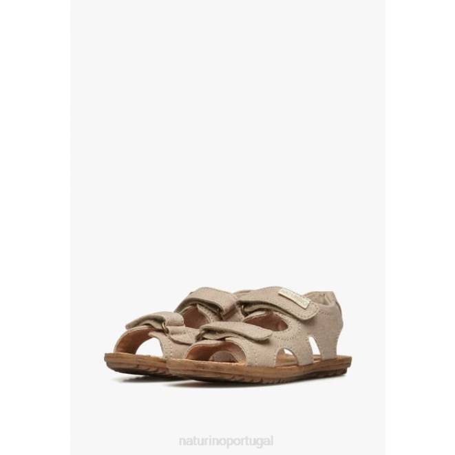 crianças Naturino bege céu orgânico sandálias de tecido orgânico HTF818