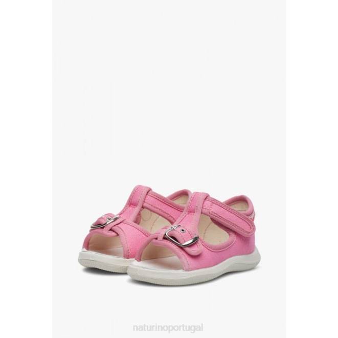 crianças Naturino fúcsia paros sandálias abertas em tecido HTF8274