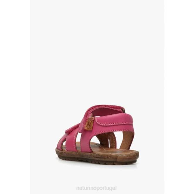 crianças Naturino fúcsia sol sandálias de couro napa HTF8273