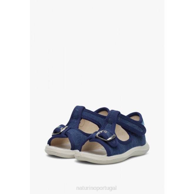 crianças Naturino jeans paros sandálias abertas em tecido HTF8340