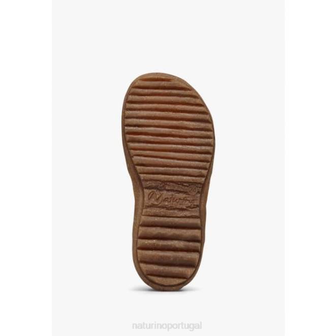 crianças Naturino marinha begônia sandália em couro napa com aplicação de flores HTF8334