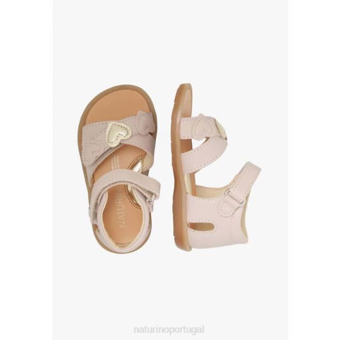 crianças Naturino pó rosa beeme sandálias de couro HTF8314