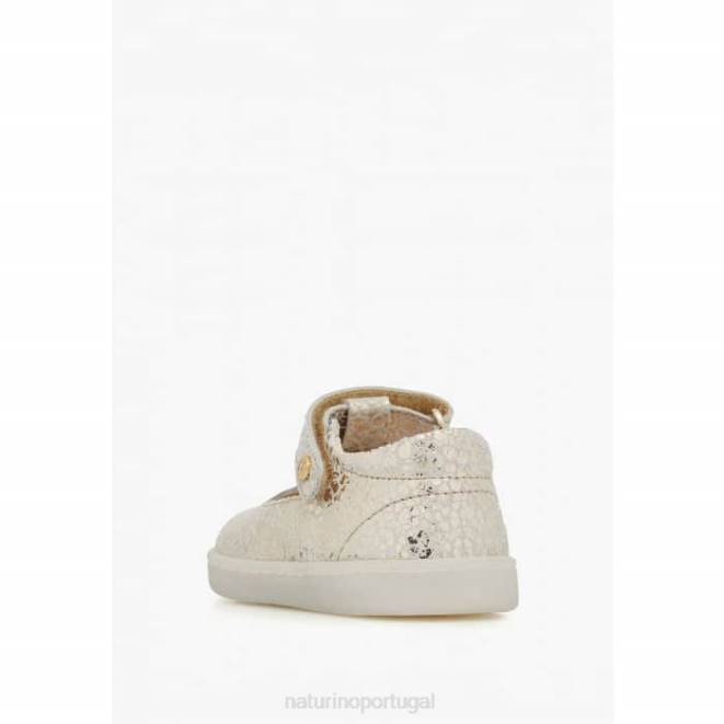 crianças Naturino platina samoma vl sandálias de couro semi-fechadas HTF8547