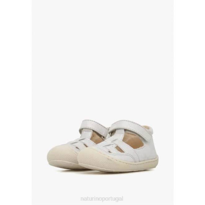crianças Naturino prata chumaço sandálias de primeiro passo de camurça HTF8575