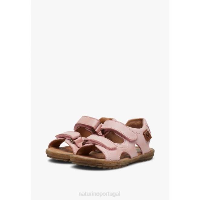 crianças Naturino rosa céu sandálias de couro napa HTF8282