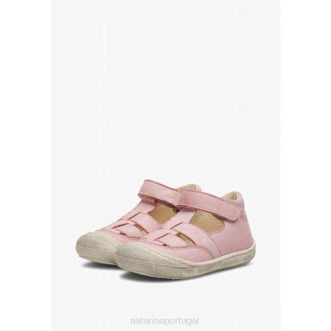 crianças Naturino rosa chumaço sandálias de primeiro passo HTF8572