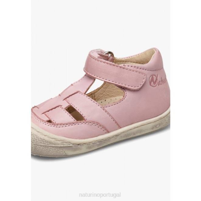 crianças Naturino rosa chumaço sandálias de primeiro passo HTF8572