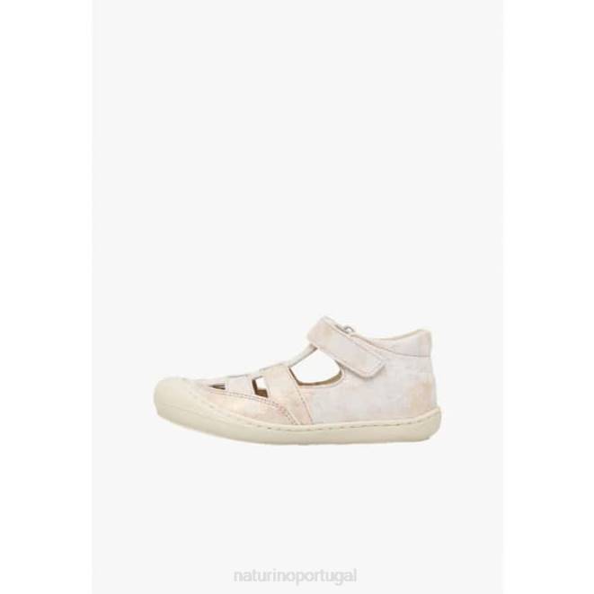 crianças Naturino rosa chumaço sandálias de primeiro passo de camurça HTF8574