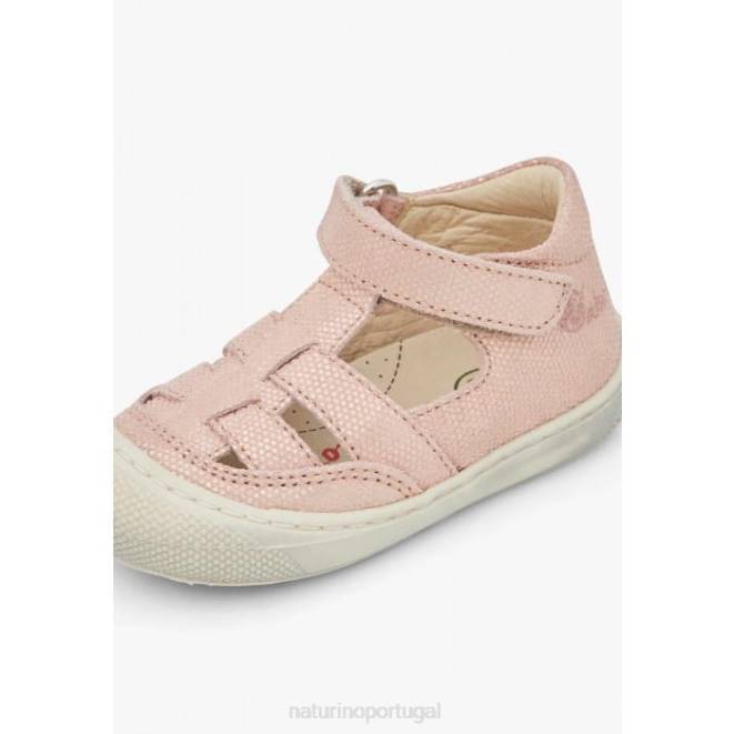 crianças Naturino rosa chumaço sandálias laminadas semiabertas HTF8573